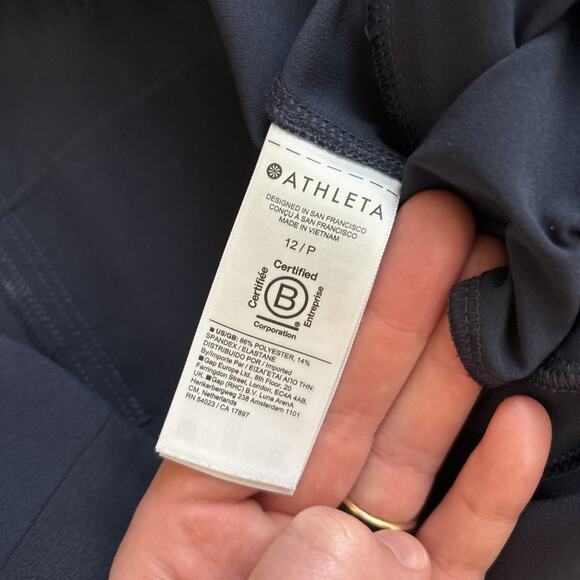 Athleta Women's Size 12 Petite Endless High Rise Pant 25” In Zip Pockets Stretch - Picture 3 of 10